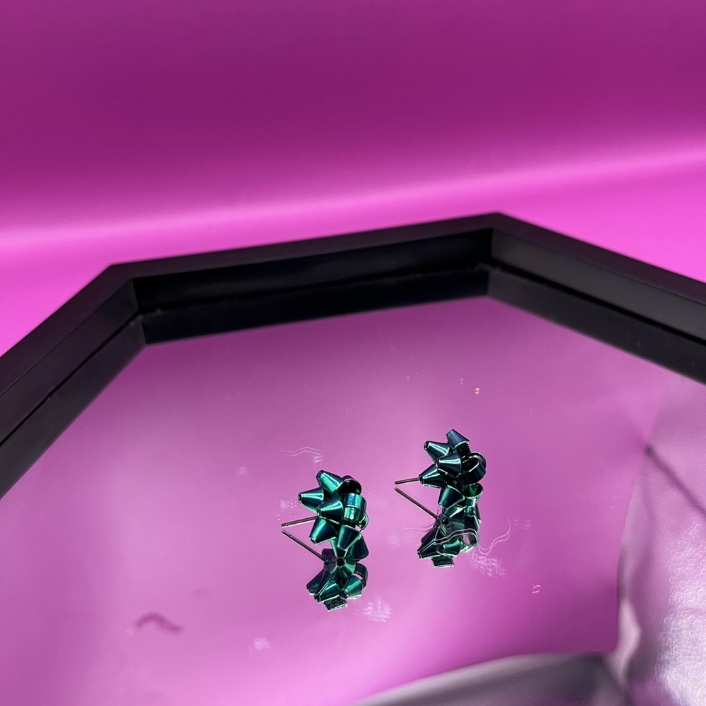 Teal Star Stud Earrings